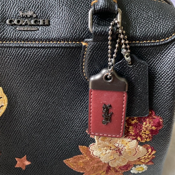 COACH TATTOO EMBROIDERY MINI BENNETT SATCHEL BLACK/MULTI 31430 LIMITED EDITION - Picture 2 of 11